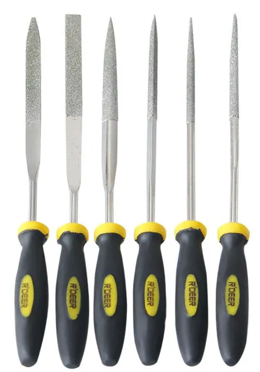 Ppcs Diamond-Coated Needle File Set – Six 3×150Mm Precision Files For Fine Detail Work 1