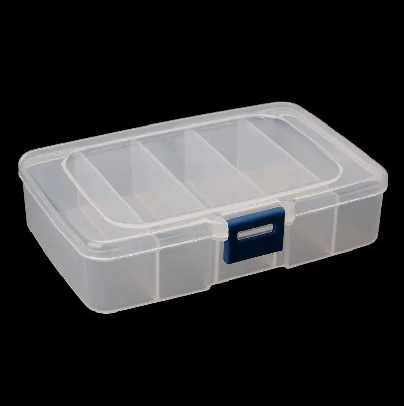 Ppcs Heavy-Duty 5-Compartment Plastic Storage Box – Industrial-Grade Organization 1