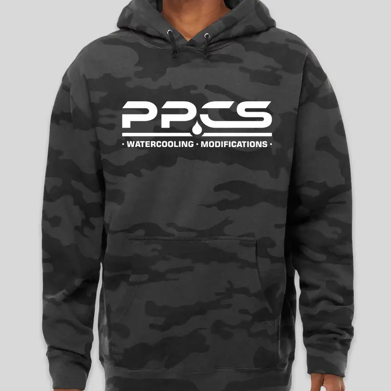 Ppcs Heavyweight Black Camo Pullover Hoodie 1