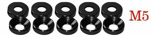 Premium Glossy Red Anodized Aluminum Countersunk Washer – M5 1