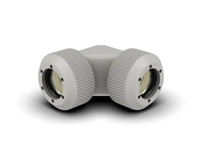 Primochill 1/2" Rigid Revolversx 90° Fitting Kit – Matte Silver 1