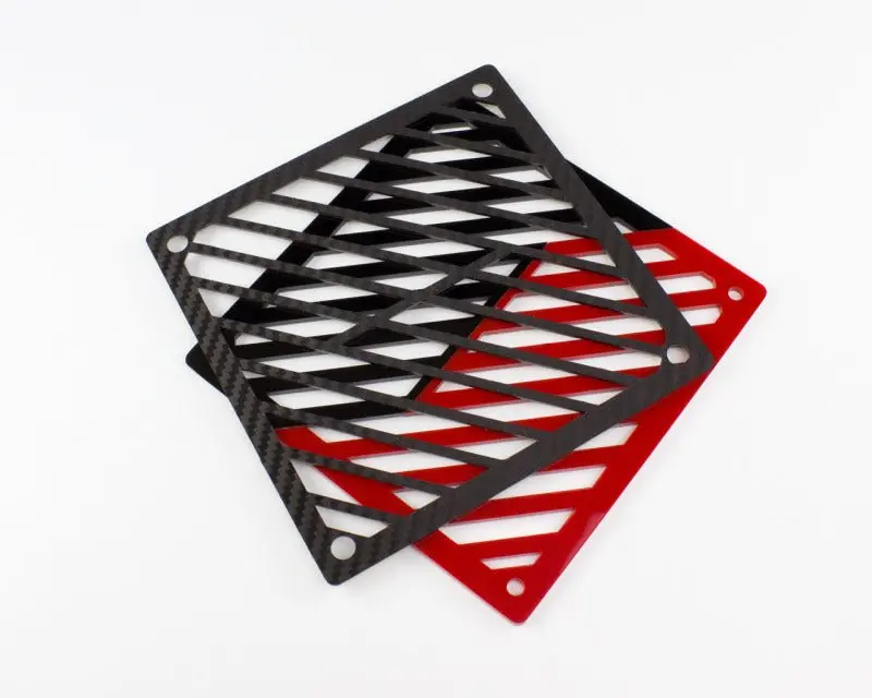 Primochill Carbon Bi-Color Radiator Grillz – 140Mm Single, Red/Black 1