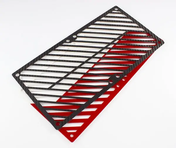 Primochill Carbon Bicolor Radiator Grill – Dual 120Mm, Red & White 1