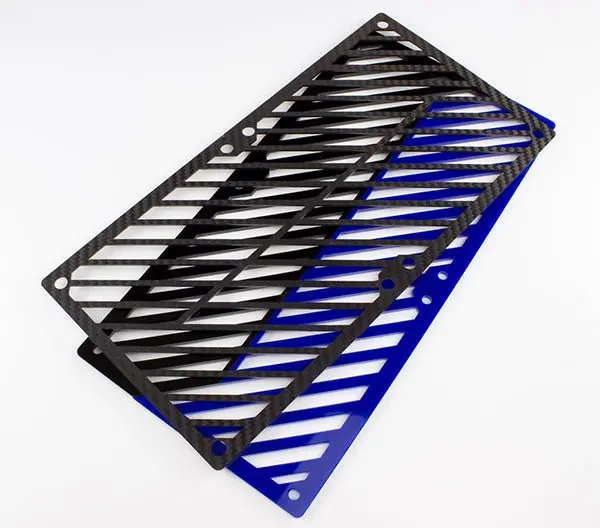 Primochill Carbon Bicolor Radiator Grill – Dual 120Mm Set, Blue & Black 1