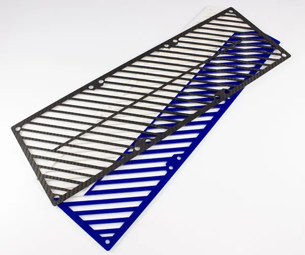 Primochill Carbon Bicolor Radiator Grill Set – Triple 120Mm, Blue And White 1