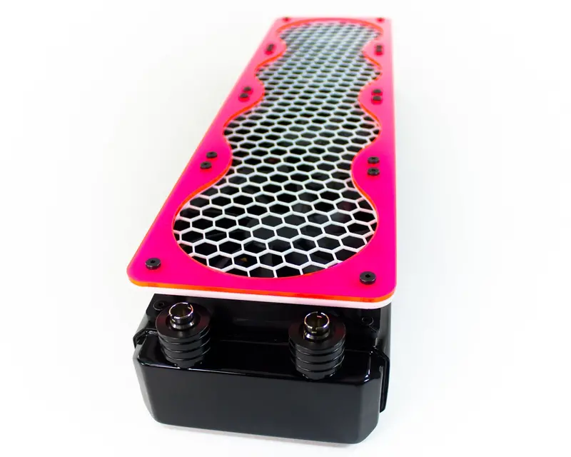 Primochill Hex Dual-Layer Radiator Grillz – Quad 140Mm, Uv Pink/White 1