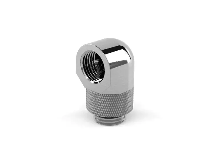 Primochill Silver-Nickel G1/4" 90° Sx Rotary Elbow Fitting 1