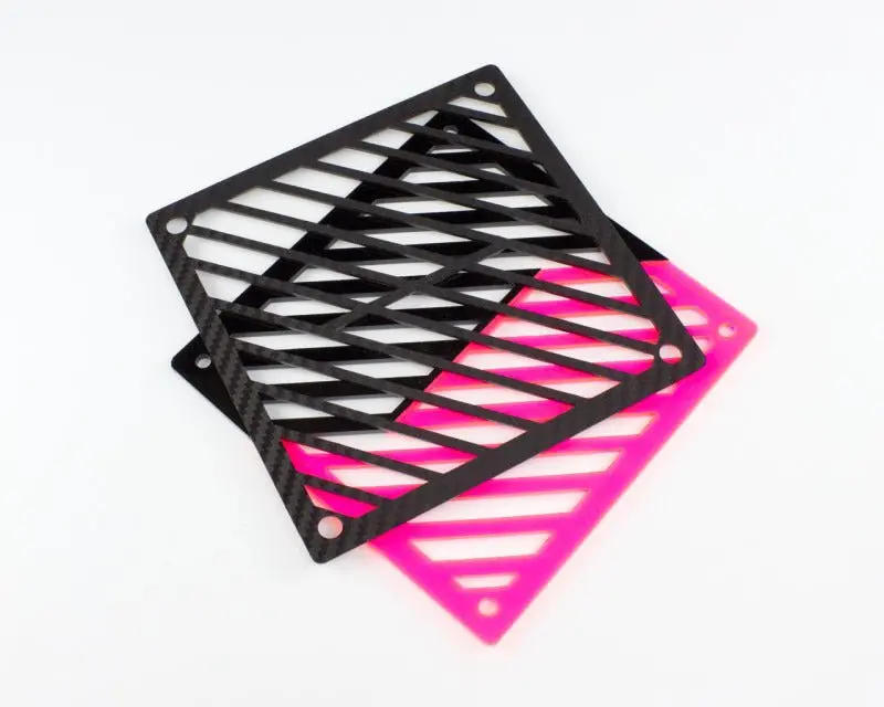 Primochill Single 120Mm Carbon Bicolor Radiator Grill – Uv Pink & Black 1