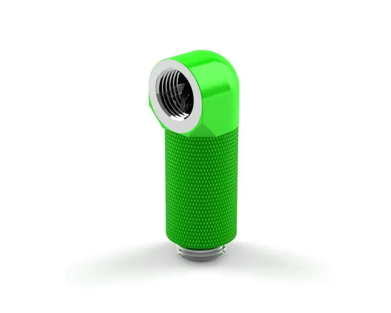 Primochill Sx Rotary 30Mm 90° G 1/4" Male-To-Female Elbow Fitting – Uv Green 1