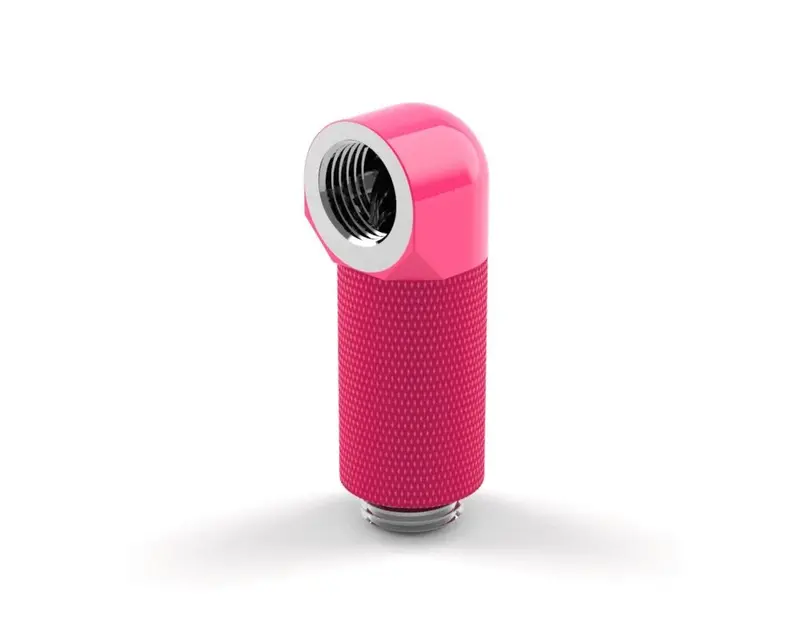 Primochill Sx Rotary 30Mm 90° G 1/4" Male-To-Female Elbow Fitting – Uv Pink 1