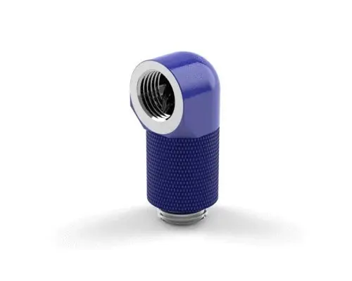 Primochill Sx Series 90° Rotary Elbow Fitting – G1/4" Male To Female, 20Mm Extension, True Blue 1