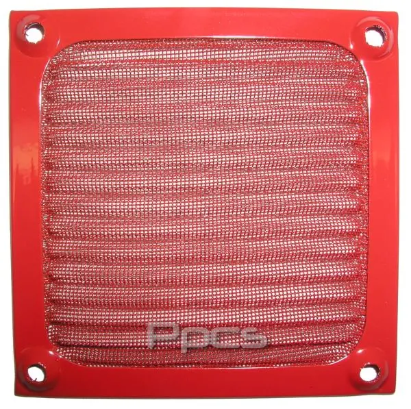 Red Anodized Aluminum 80Mm Fan Filter 1