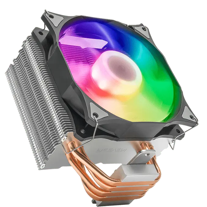 Reeven E12 Rgb 120Mm Cpu Air Cooler – Tower Design With Direct-Contact Heatpipes, Aura Sync Ready, Intel Lga1151 & Amd Am4 Compatible 1