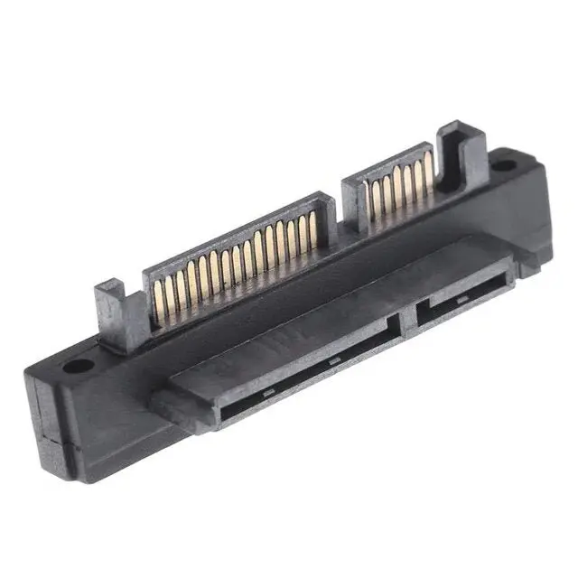 Right-Angle 7+15-Pin Sata Adapter – 90° Male-To-Female Laptop Port Card 1