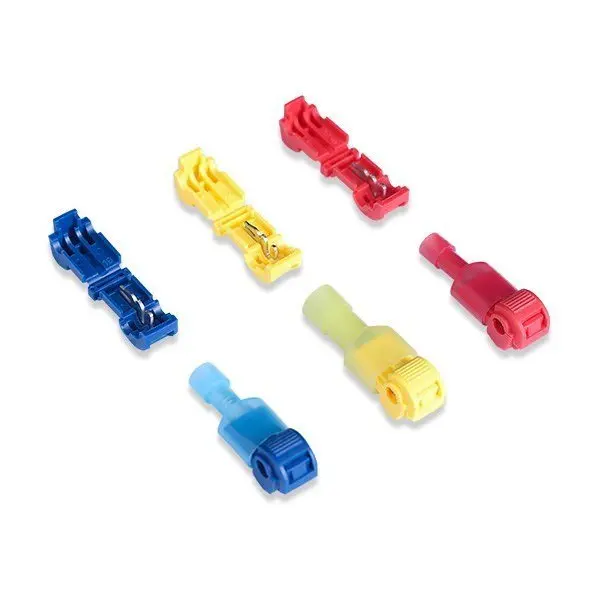 Self-Stripping T-Tap Wire Connector – Quick Splice Terminal (10–22 Awg, Blue) 1