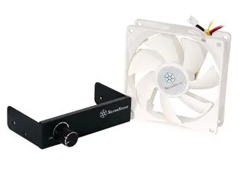 Silverstone Adjustable 80 Mm White Fan With Integrated Controller – Black Bay Edition 1