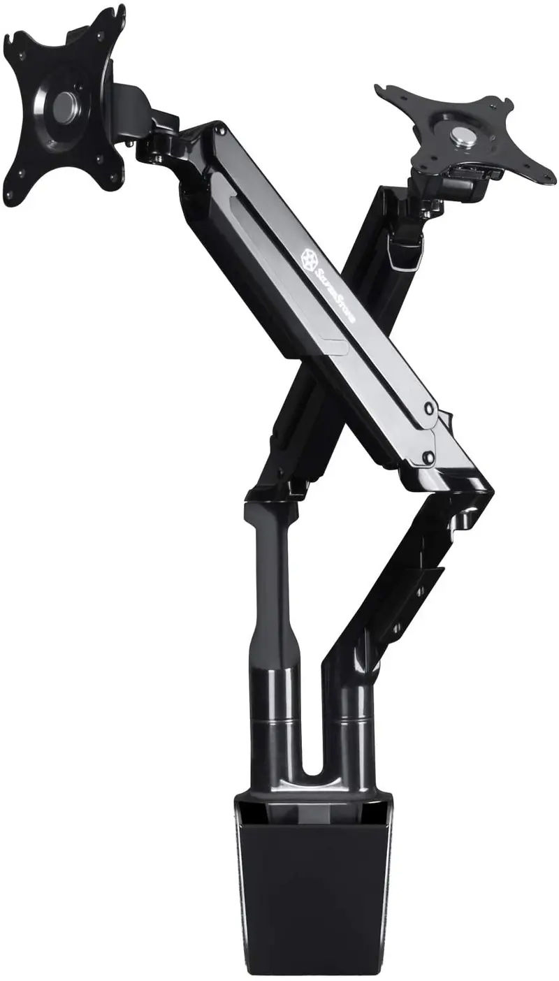 Silverstone Arm21B Dual Vesa Monitor Arm – Supports Two Displays Up To 36" And 9Kg Each 1