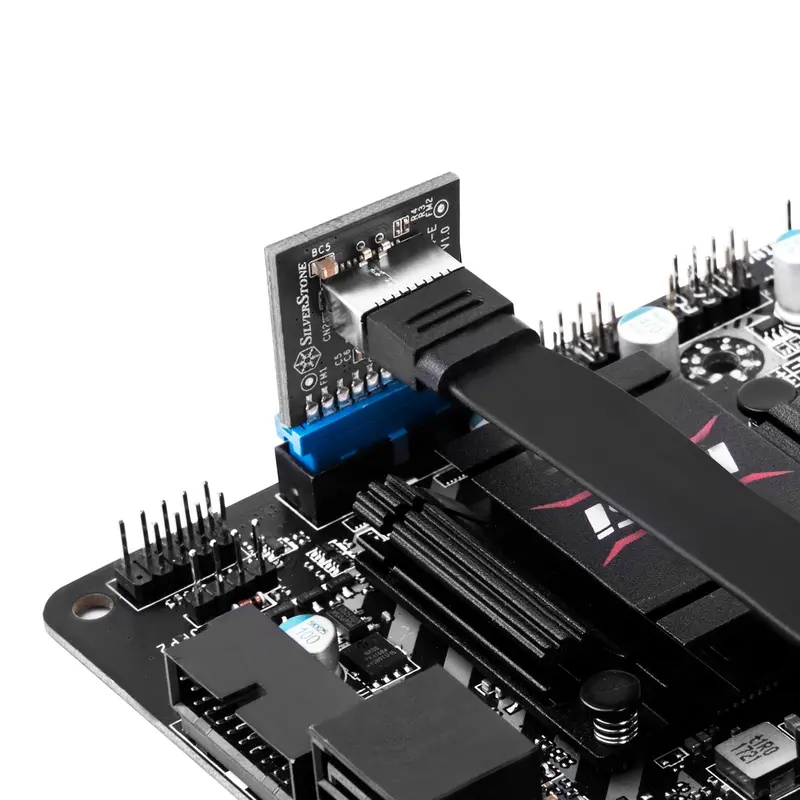 Silverstone Cp14-E Internal Usb 3.0 To Usb 3.1/3.2 Type-C Adapter Card – 19-Pin To 20-Pin Key A 1