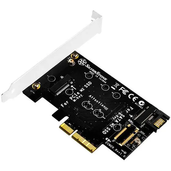 Silverstone Dual M.2 Pcie X4 & Sata Adapter Card 1