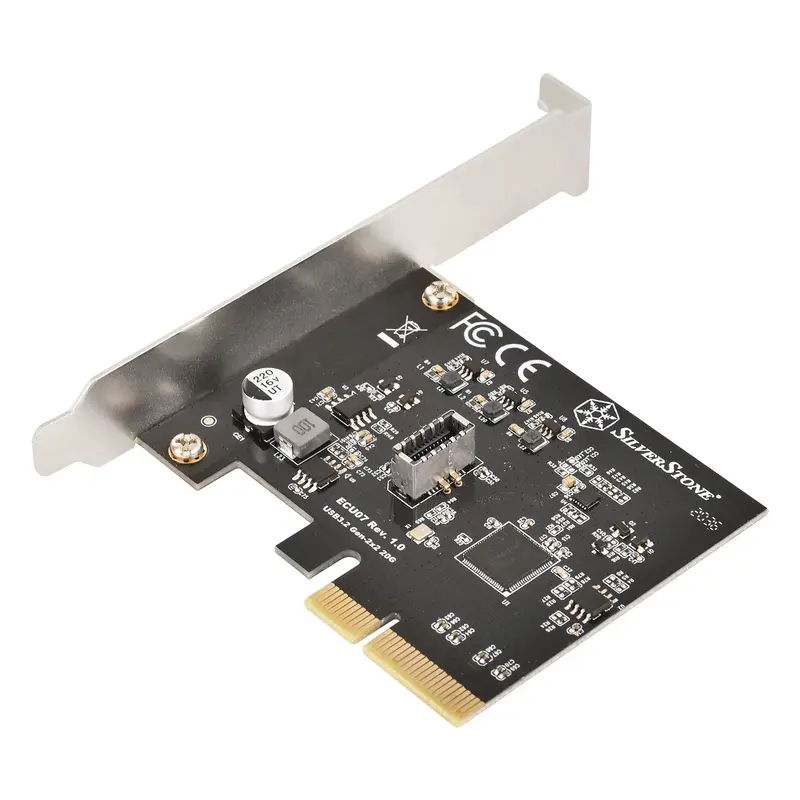 Silverstone Ecu07 Usb-C 20Gbps Pcie Expansion Card – Usb 3.2 Gen 2X2 1