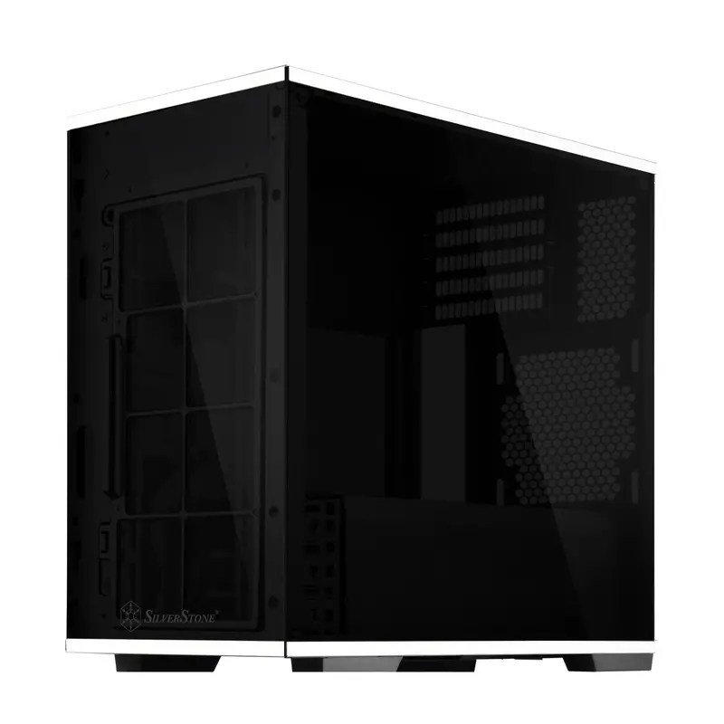 Silverstone Lucid Series 3 Micro-Atx Case – Tempered Glass Side Panel & Stainless Steel Chassis With White Accents 1