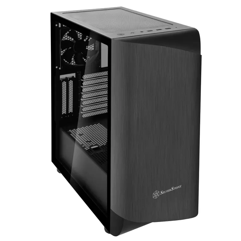 Silverstone Seta A1 Mid-Tower Atx Case With Tempered Glass And Titanium–Black Accents 1