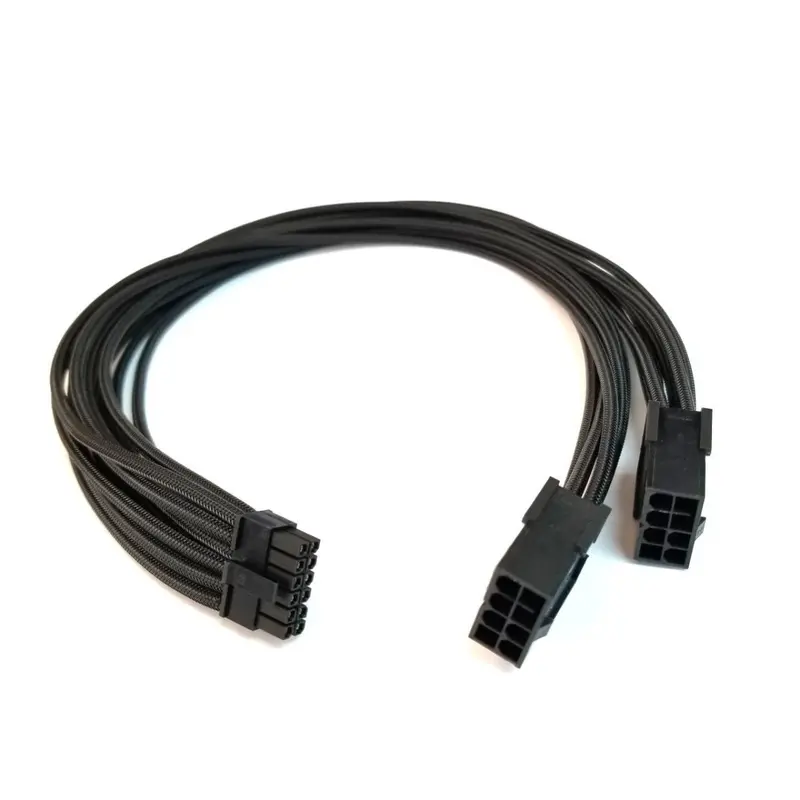 Sleeved Pcie Extension Cable: Rtx 30-Series 12-Pin To Dual 8-Pin – 40 Cm 1
