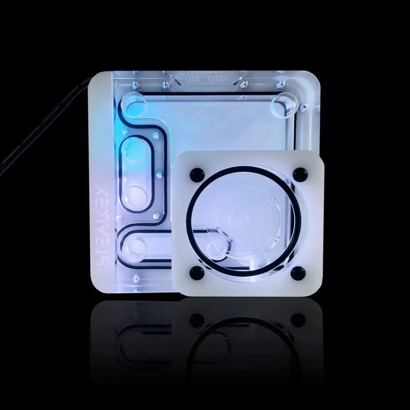 Stealkey Customs Sk-Uni 120D Distro Plate – White Edition With D-Rgb Lighting 1