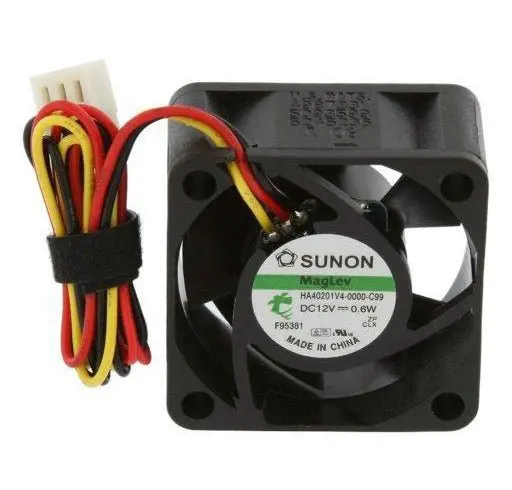 Sunon Maglev Ha40201V4-0000-C99 40×20Mm 3-Pin Pwm Fan With Tachometer – 4700 Rpm, 5.5 Cfm, Ultra-Quiet 12 Dba 1