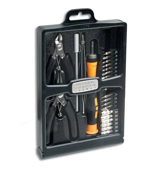 Syba 32-Piece Precision Hobby Tool Kit – Slim Fold-Out Black Case 1