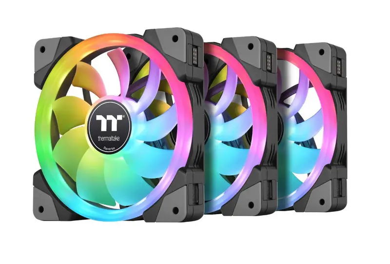 Thermaltake Swafan Ex12 Rgb Pc Case Fan – White Tt Premium Edition (3-Pack) 1