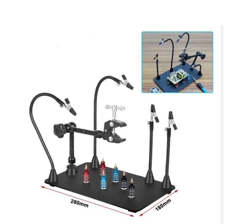 Toolour Magnetic Pcb Holder — Flexible-Arm Third-Hand Soldering & Repair Station 1