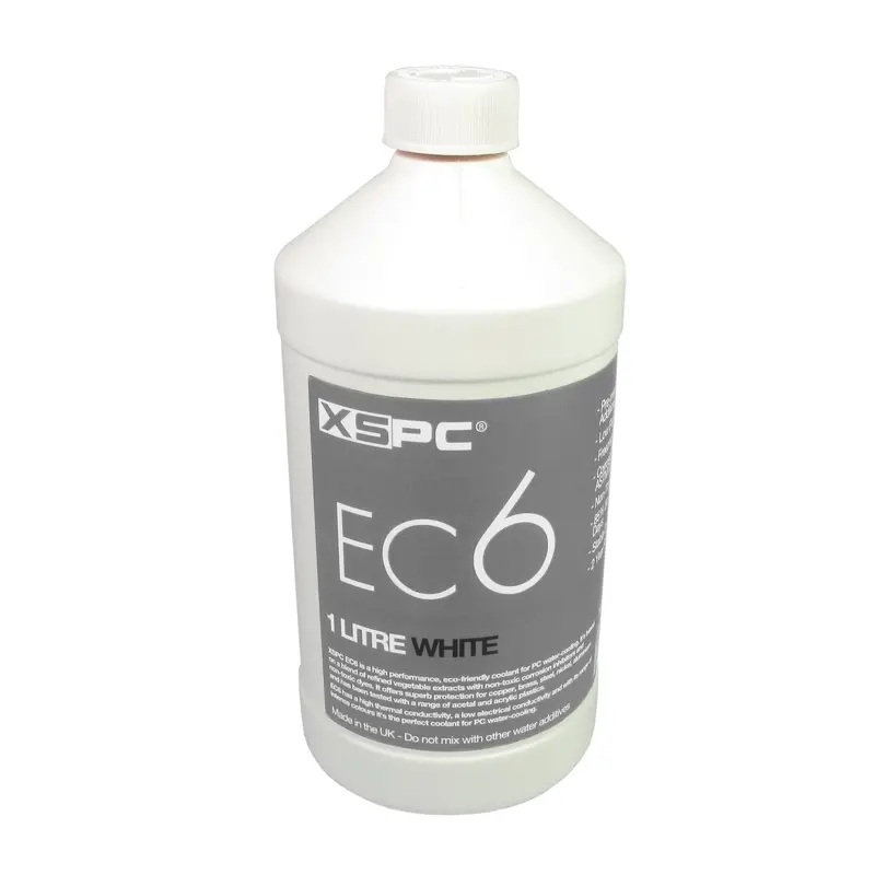 Xspc Ec6 Opaque White Coolant – 1L Premixed, Uv-Reactive Pc Liquid Cooling Fluid 1