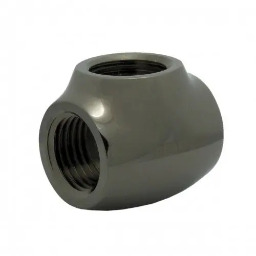 Xspc G1/4-Inch Threaded T-Fitting – Black Chrome Finish 1