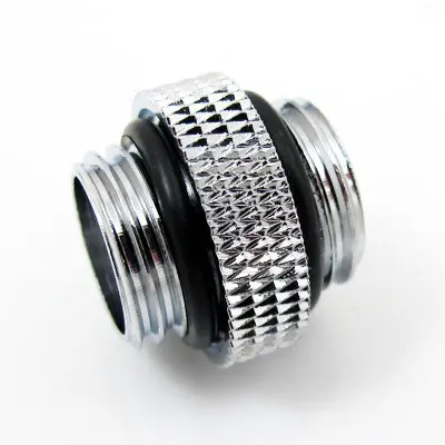Xspc G1/4″ 5Mm Male-To-Male Compression Fitting — Chrome 1