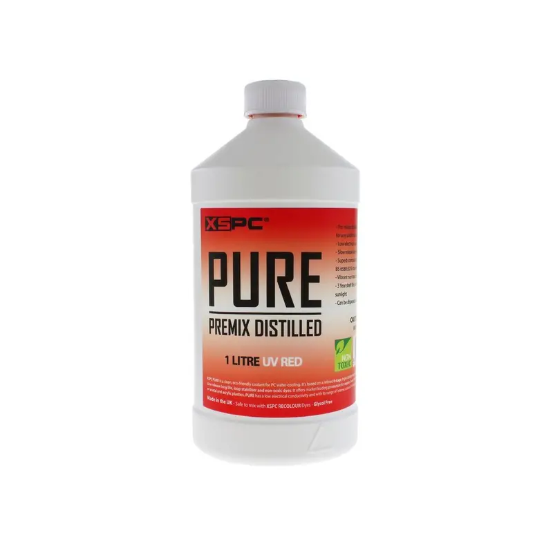 Xspc Pure Uv-Reacting Coolant – Red, 1L Premixed Distilled Formula 1