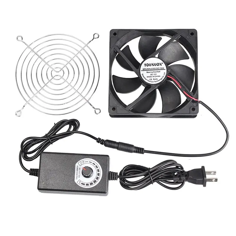 Younuon 120×25Mm Ac-Powered Cooling Fan – Variable-Speed Desktop Blower 1