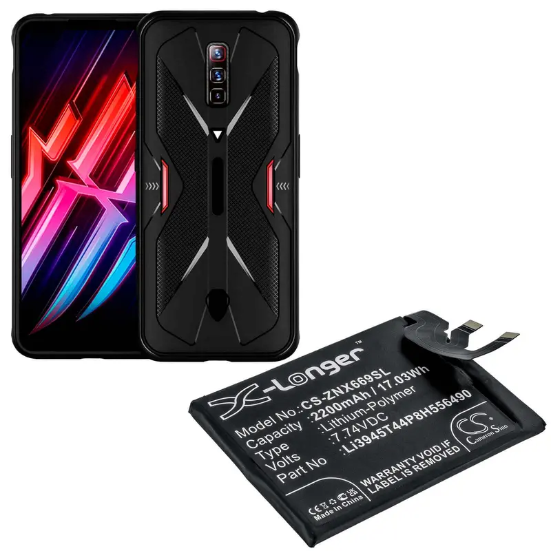 Zte Nubia Red Magic 6 Pro Battery – 7.74V Li-Polymer, 2200Mah, 17.03Wh (Li3945T44P8H556490, Nx669J-P) 1
