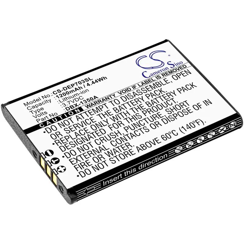 3.7V 1200Mah Li-Ion Battery For Doro Dbx-1350A, 7030, And 7031 Feature Phones (4.44Wh) 1