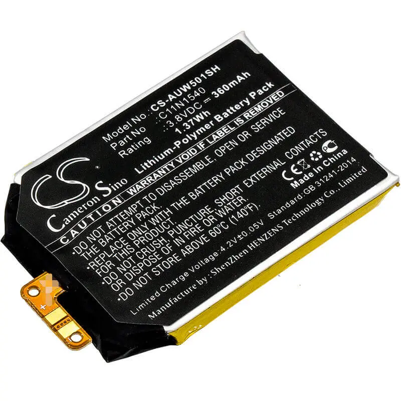 3.8V 360Mah Li-Polymer Smartwatch Battery For Asus Wi501Q/Wi501Qf (0B200-01630100) 1