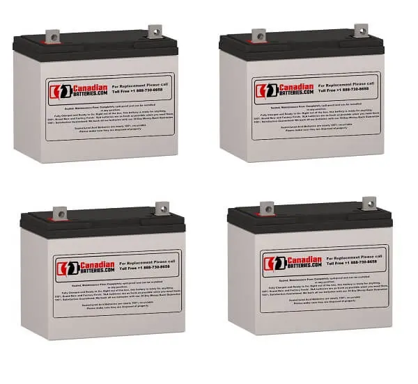 4-Pack 12V 75Ah Sealed Lead-Acid Ups Batteries For Alpha Technologies Ebp-48Mc (032-048-Xx) Systems (900Wh Total) 1
