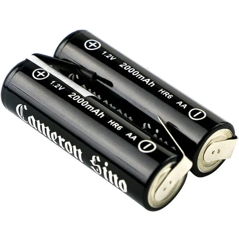 Aa/Am3/E91 Rechargeable Nimh Batteries — 1.2V 2000Mah With Standard Solder Tabs 1