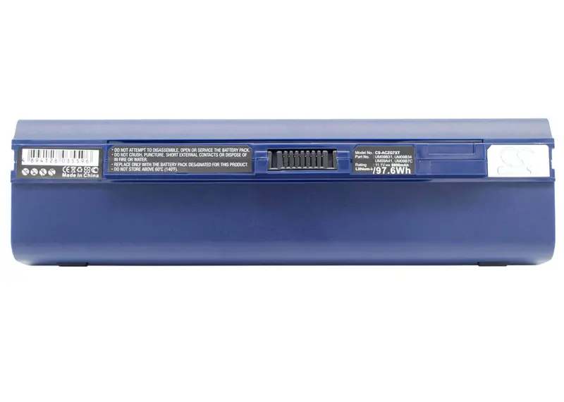 Acer Aspire One Laptop Battery – 11.1V Blue Lithium-Ion, 8800Mah / 97.68Wh (Models 531, 751, 751-Bk23) 1