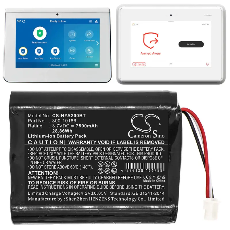 Adt & Honeywell Security Panel Battery – 3.7V Li-Polymer 7800Mah (28.86Wh) For Command Smart And Ai05-2 Systems 1