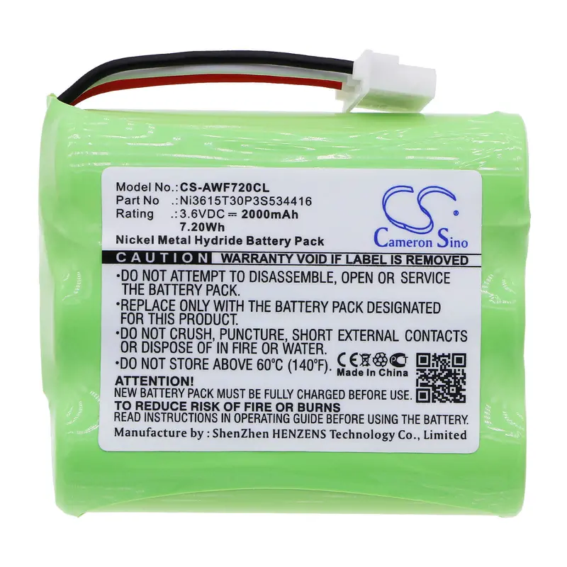 At&T Cordless Phone Battery – 3.6V 2000Mah Ni-Mh (Ni3615T30P3S534416, Wf720) – 7.2Wh 1