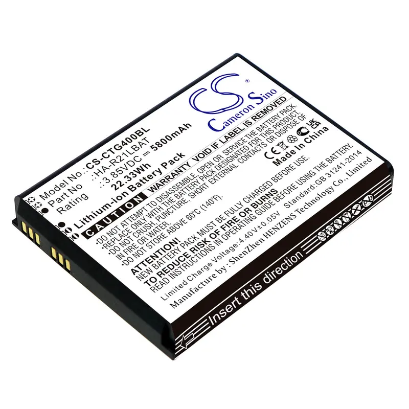 Casio It-G400 Barcode Scanner Replacement Battery – 3.85V Li-Ion, 5800Mah (22.33Wh) 1