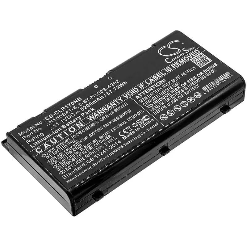 Clevo Laptop Battery – 11.1V 5200Mah Li-Ion (57.72Wh) For N150Rd, N150Rd1 & N150Rf Models 1