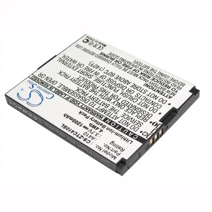 Cricket/Telstra Zte A410 Smartphone Battery – 3.7V 1200Mah Li-Ion (4.44Wh, Calcomp A410 Compatible) 1