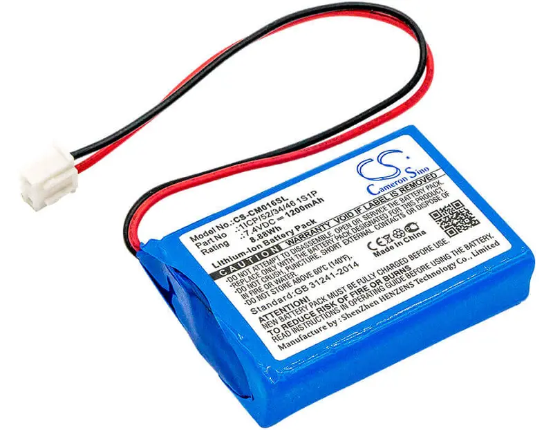 Custom 1S2P Lithium Battery Pack – 7.4V Li-Ion, 1200Mah, 8.88Wh (2Icp/52/34/46) 1