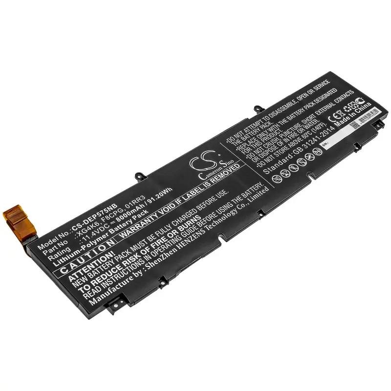 Dell Precision 5750 Laptop Battery – 11.4V, 8000Mah Li-Ion (91.2Wh), Compatible With 0Yy3V, 370P9, 3Jgt0 1